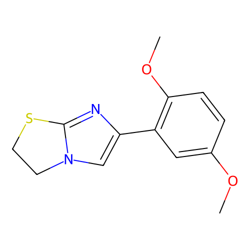 2,3-Dihydro-6-(2,5-dimethoxyphenyl)imidazo(2,1-b)thiazole structure
