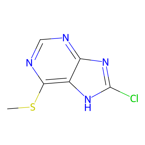 8-chloro-6-methylsulfanyl-7H-purine structure