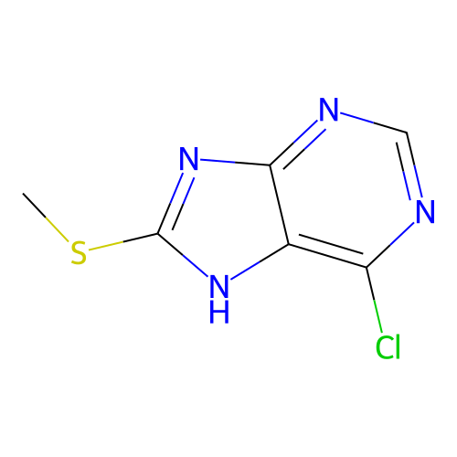 6-chloro-8-methylsulfanyl-7H-purine structure