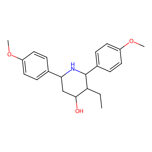 3-Ethyl-2,6-bis(4-methoxyphenyl)piperidin-4-ol structure