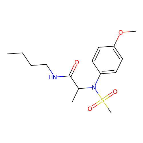 N-butyl-2-[4-methoxy(methylsulfonyl)anilino]propanamide structure
