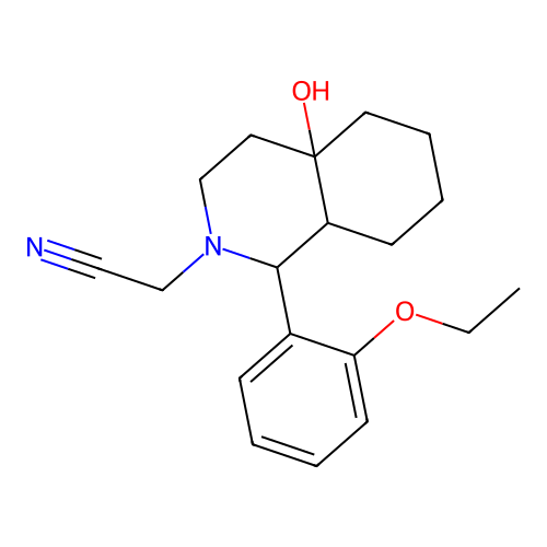 [1-(2-ethoxyphenyl)-4a-hydroxyoctahydroisoquinolin-2(1H)-yl]acetonitrile structure