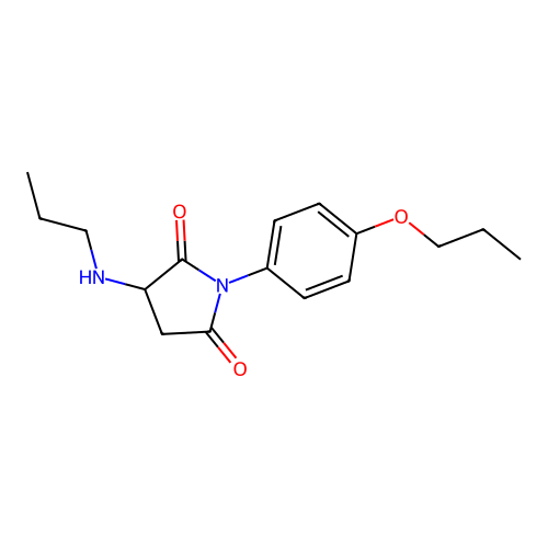 1-(4-Propoxyphenyl)-3-(propylamino)pyrrolidine-2,5-dione structure