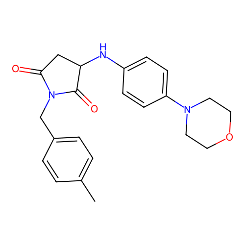 1-(4-Methylbenzyl)-3-((4-morpholinophenyl)amino)pyrrolidine-2,5-dione structure