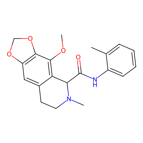 4-methoxy-6-methyl-N-(2-methylphenyl)-5,6,7,8-tetrahydro[1,3]dioxolo[4,5-g]isoquinoline-5-carboxamide structure