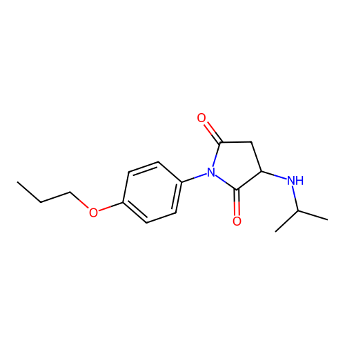 3-(Propan-2-ylamino)-1-(4-propoxyphenyl)pyrrolidine-2,5-dione structure