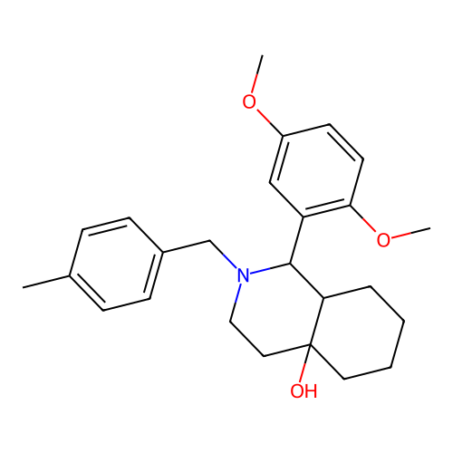 1-(2,5-dimethoxyphenyl)-2-(4-methylbenzyl)octahydroisoquinolin-4a(2H)-ol structure