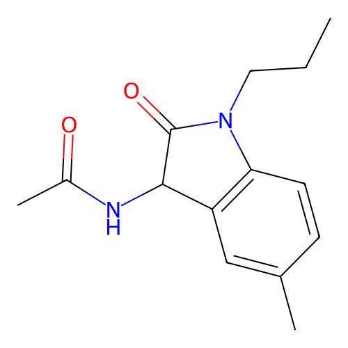 N-(5-methyl-2-oxo-1-propylindolin-3-yl)acetamide structure
