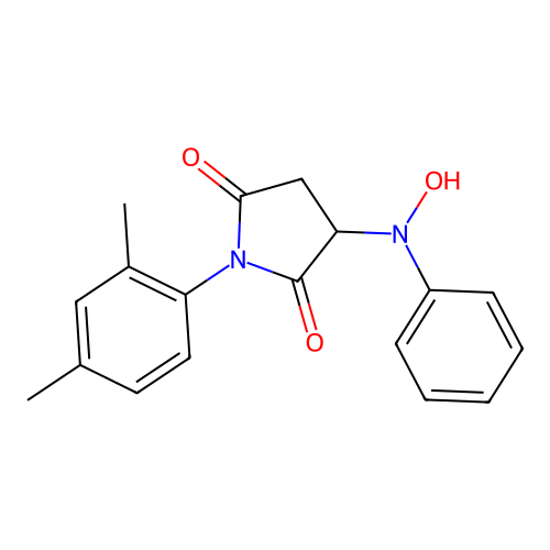 1-(2,4-Dimethylphenyl)-3-(hydroxy(phenyl)amino)pyrrolidine-2,5-dione structure