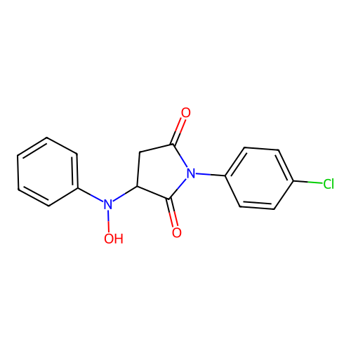 1-(4-Chlorophenyl)-3-(hydroxy(phenyl)amino)pyrrolidine-2,5-dione structure