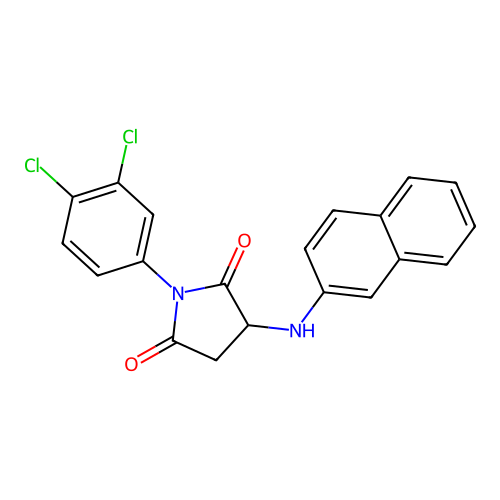 1-(3,4-Dichlorophenyl)-3-(naphthalen-2-ylamino)pyrrolidine-2,5-dione structure