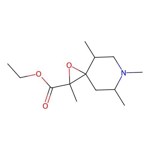 Ethyl 2,4,6,7-tetramethyl-1-oxa-6-azaspiro[2.5]octane-2-carboxylate structure