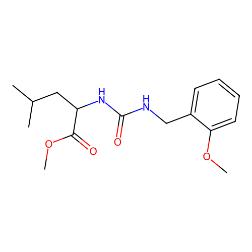 methyl N-[(2-methoxybenzyl)carbamoyl]leucinate structure
