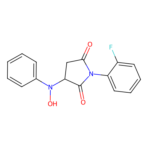 1-(2-Fluorophenyl)-3-(hydroxy(phenyl)amino)pyrrolidine-2,5-dione structure