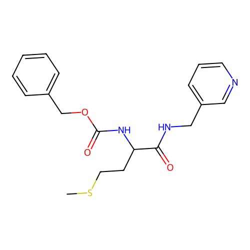 benzyl (4-(methylthio)-1-oxo-1-((pyridin-3-ylmethyl)amino)butan-2-yl)carbamate structure