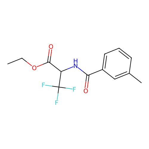 ethyl 3,3,3-trifluoro-N-[(3-methylphenyl)carbonyl]alaninate structure