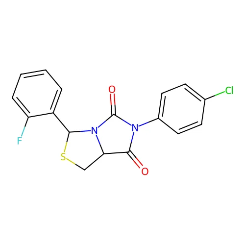 6-(4-氯苯基)-3-(2-氟苯基)-3,7a-二氢-1H-咪唑并[1,5-c][1,3]噻唑-5,7-二酮 structure
