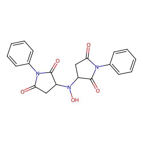 3,3'-(Hydroxyimino)bis(1-phenylpyrrolidine-2,5-dione) structure
