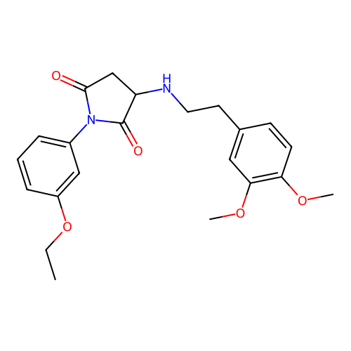 3-{[2-(3,4-Dimethoxyphenyl)ethyl]amino}-1-(3-ethoxyphenyl)pyrrolidine-2,5-dione structure