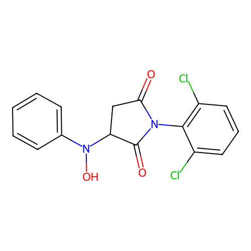 1-(2,6-Dichlorophenyl)-3-(hydroxy(phenyl)amino)pyrrolidine-2,5-dione structure