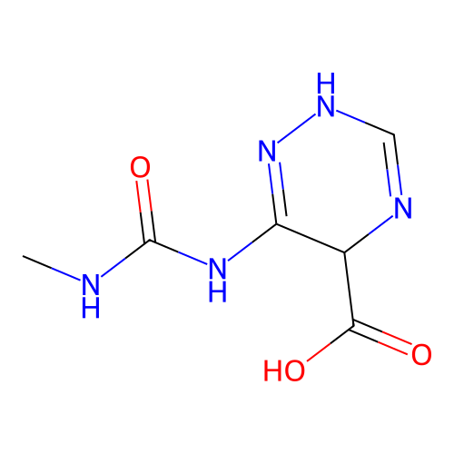 6-[(Methylcarbamoyl)amino]-4,5-dihydro-1,2,4-triazine-5-carboxylic acid structure