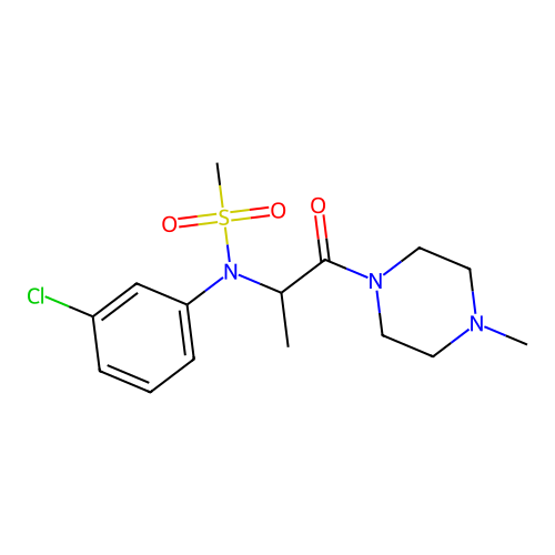 N-(3-chlorophenyl)-N-[1-(4-methylpiperazin-1-yl)-1-oxopropan-2-yl]methanesulfonamide structure