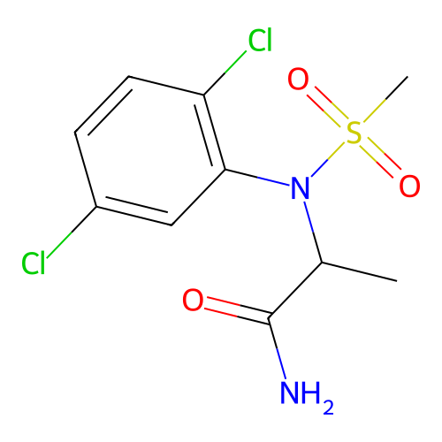 2-(2,5-dichloro-N-methylsulfonylanilino)propanamide structure