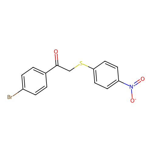 1-(4-Bromophenyl)-2-[(4-nitrophenyl)thio]ethanone structure