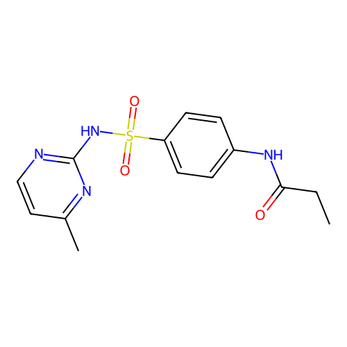 N-{4-[(4-methylpyrimidin-2-yl)sulfamoyl]phenyl}propanamide structure