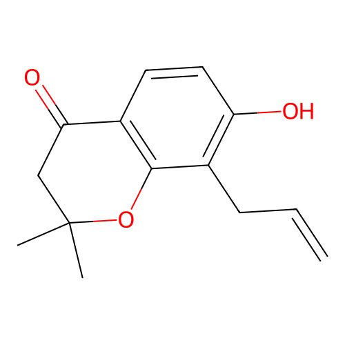 8-Allyl-7-hydroxy-2,2-dimethyl-4-oxochroman structure