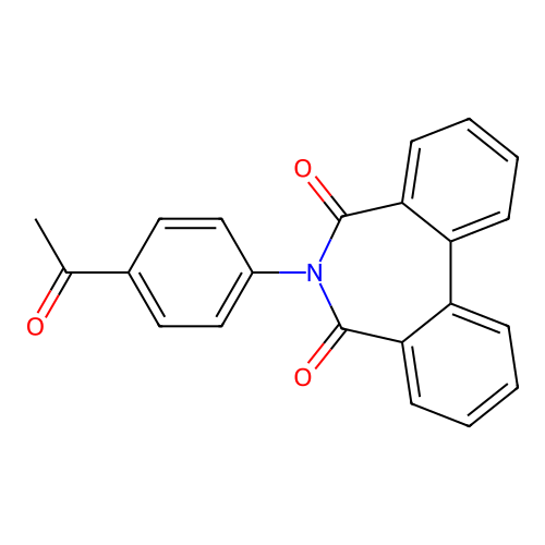 6-(4-acetylphenyl)-5H-dibenzo[c,e]azepine-5,7(6H)-dione structure