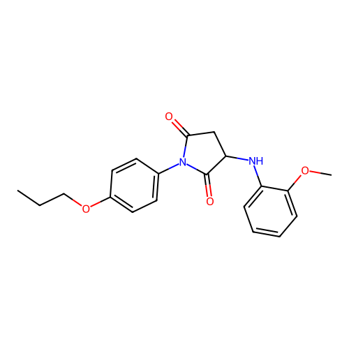 3-((2-Methoxyphenyl)amino)-1-(4-propoxyphenyl)pyrrolidine-2,5-dione structure