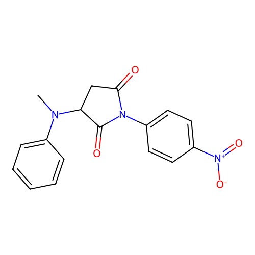 3-(Methyl(phenyl)amino)-1-(4-nitrophenyl)pyrrolidine-2,5-dione structure