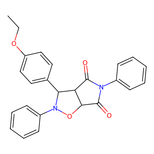 3-(4-ethoxyphenyl)-2,5-diphenyl-3a,6a-dihydro-3H-pyrrolo[3,4-d][1,2]oxazole-4,6-dione structure