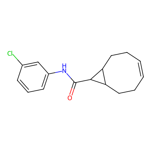 (4Z)-N-(3-chlorophenyl)bicyclo[6.1.0]non-4-ene-9-carboxamide structure