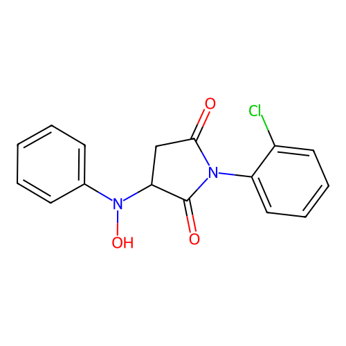1-(2-Chlorophenyl)-3-(hydroxy(phenyl)amino)pyrrolidine-2,5-dione structure