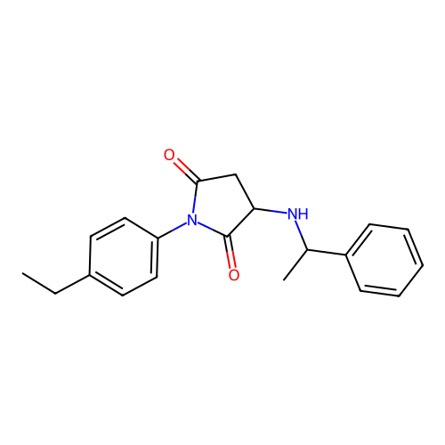 1-(4-Ethylphenyl)-3-((1-phenylethyl)amino)pyrrolidine-2,5-dione structure