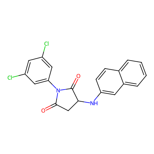 1-(3,5-Dichlorophenyl)-3-(naphthalen-2-ylamino)pyrrolidine-2,5-dione structure