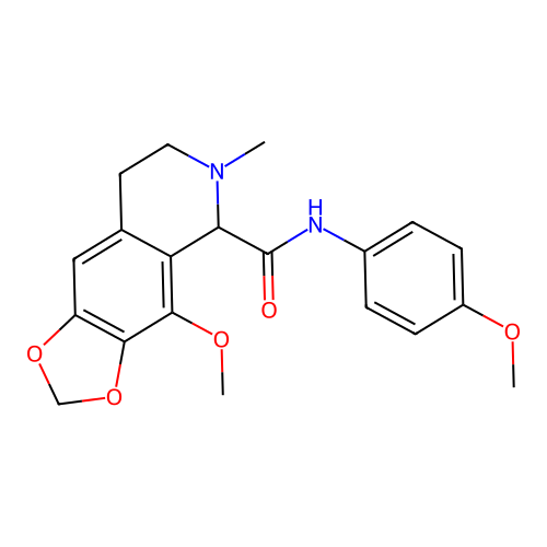 4-methoxy-N-(4-methoxyphenyl)-6-methyl-5,6,7,8-tetrahydro-[1,3]dioxolo[4,5-g]isoquinoline-5-carboxamide structure