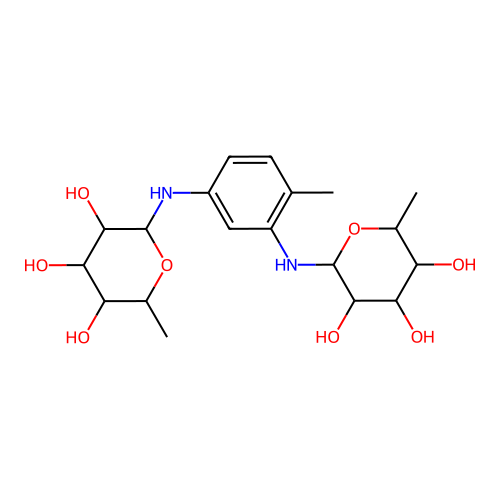 (2S,3S,4S,5S,6S)-2-methyl-6-((4-methyl-3-(((2R,3R,4R,5R,6R)-3,4,5-trihydroxy-6-methyltetrahydro-2H-pyran-2-yl)amino)phenyl)amino)tetrahydro-2H-pyran-3,4,5-triol structure