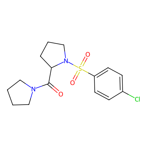 [1-(4-Chlorophenyl)sulfonylpyrrolidin-2-yl]-pyrrolidin-1-ylmethanone structure