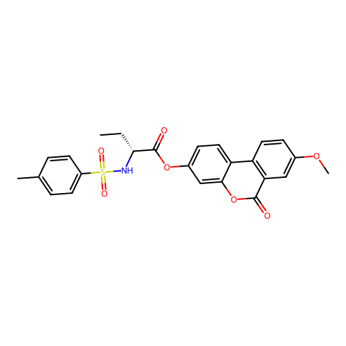 (8-methoxy-6-oxobenzo[c]chromen-3-yl) (2R)-2-[(4-methylphenyl)sulfonylamino]butanoate structure