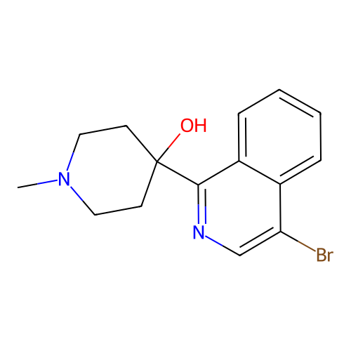 4-(4-Bromoisoquinolin-1-yl)-1-methylpiperidin-4-ol structure