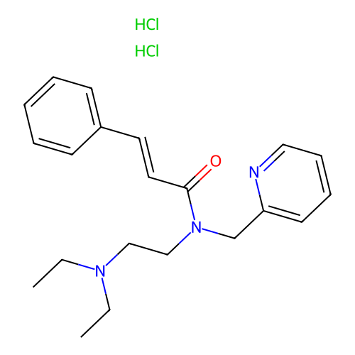 Cinnamamide, N-(2-(diethylamino)ethyl)-N-(2-pyridylmethyl)-, dihydrochloride structure