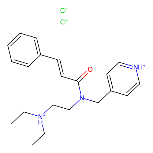 Cinnamamide, N-(2-(diethylamino)ethyl)-N-(4-pyridylmethyl)-, dihydrochloride structure