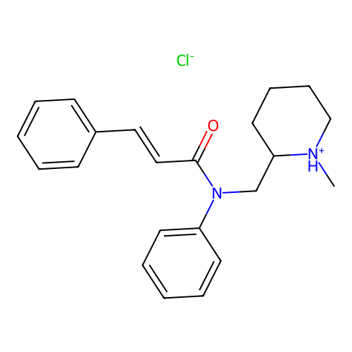 Cinnamanilide, N-((1-methyl-2-piperidyl)methyl)-, hydrochloride structure