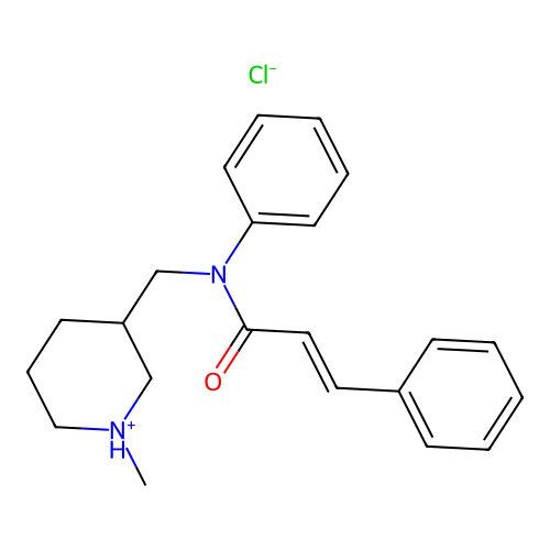 Cinnamanilide, N-((1-methyl-3-piperidyl)methyl)-, hydrochloride structure
