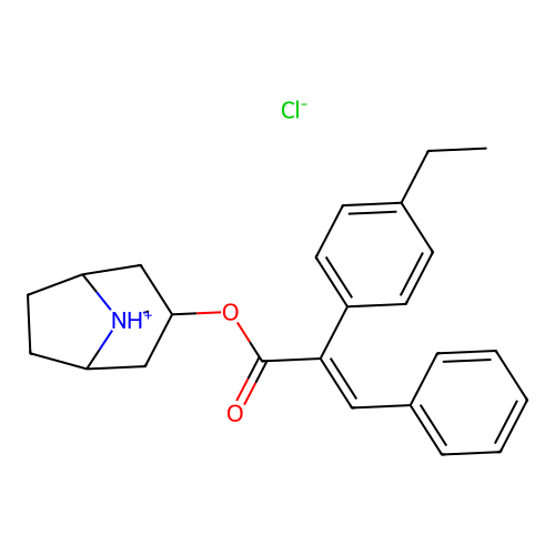 Cinnamic acid, alpha-(p-ethylphenyl)-, 3-tropanyl ester, hydrochloride, hydrate structure
