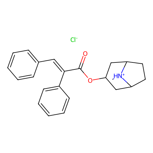 Cinnamic acid, alpha-phenyl-, 3-tropanyl ester, hydrochloride, hydrate structure