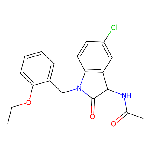 N-(5-chloro-1-(2-ethoxybenzyl)-2-oxoindolin-3-yl)acetamide structure